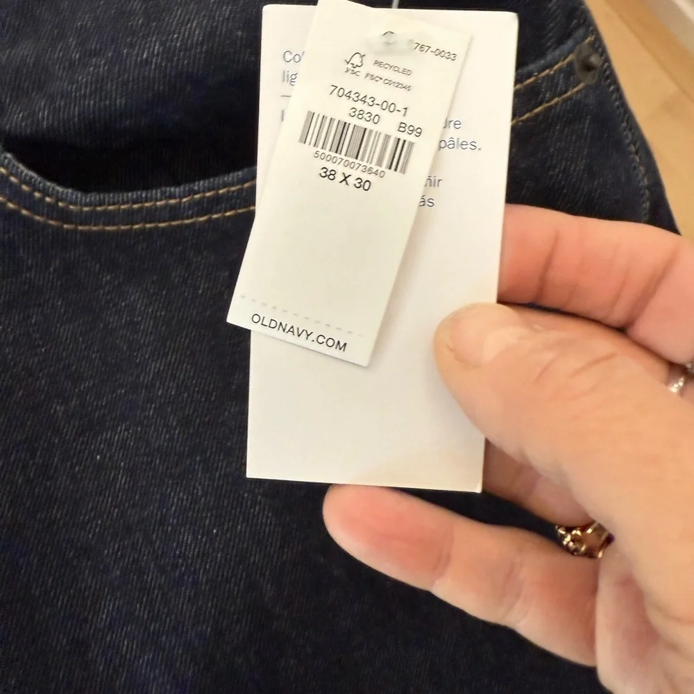 Old Navy Men's Dark Blue Slim Athletic Taper Jeans